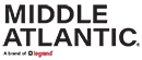 The logo features bold black uppercase text saying MIDDLE ATLANTIC with smaller, elegant red cursive text Legrand below.