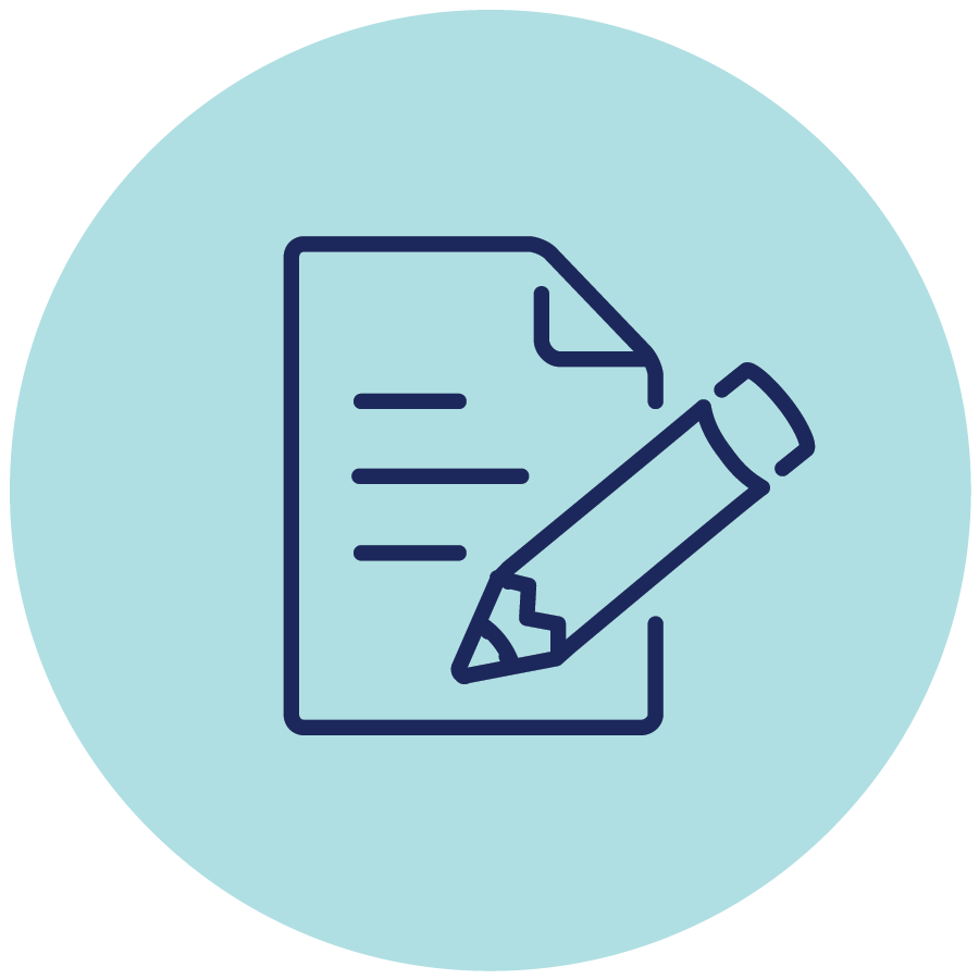 notepad and pencil icon