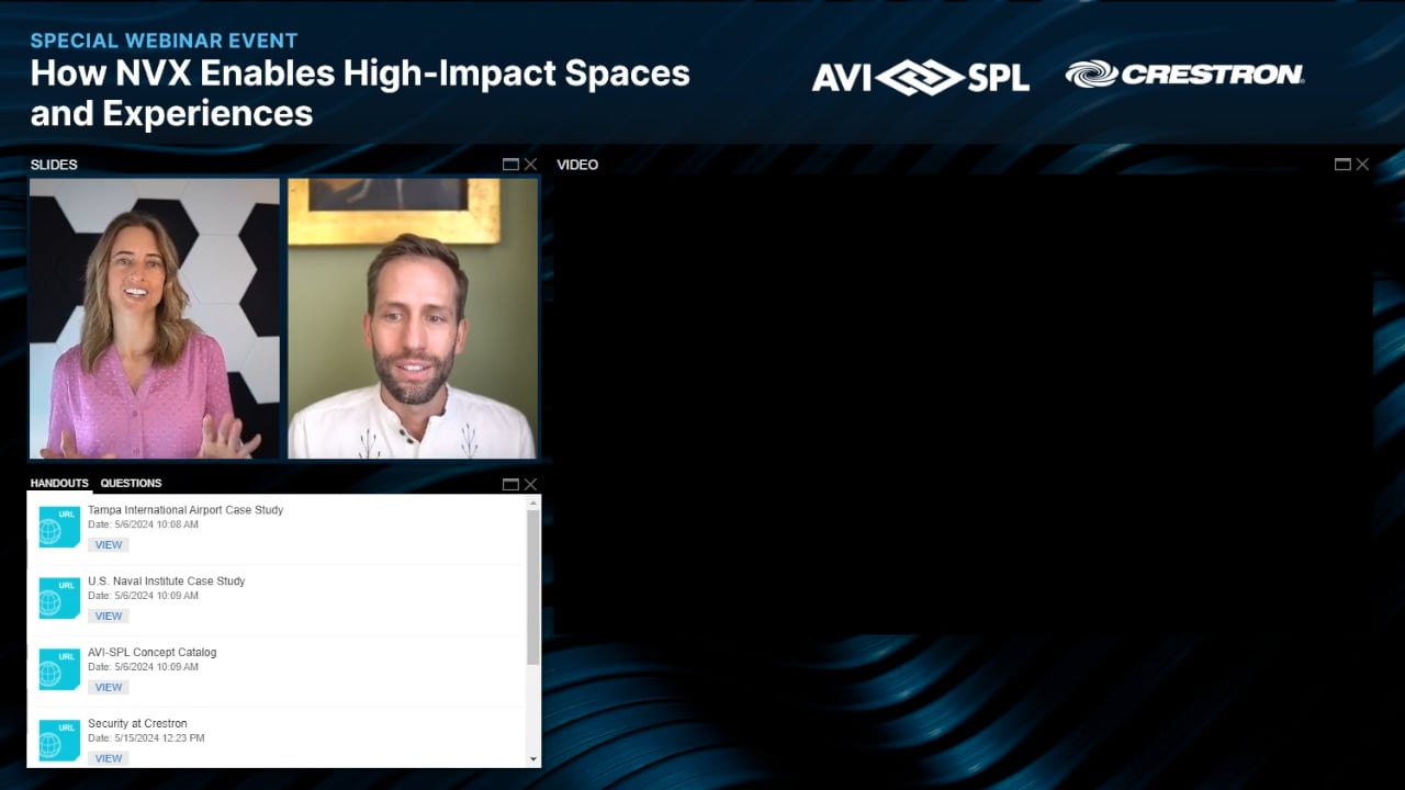 AVI-SPL Crestron DM NVX AV Over IP Webcast